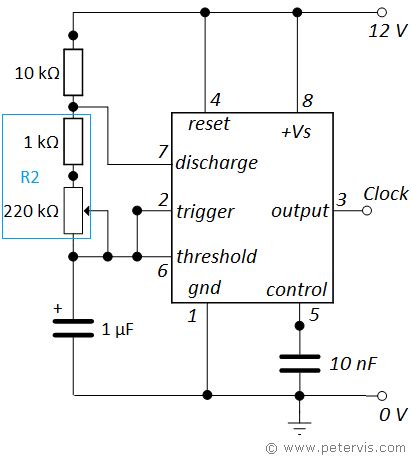 555 Timer Variable Frequency Oscillator