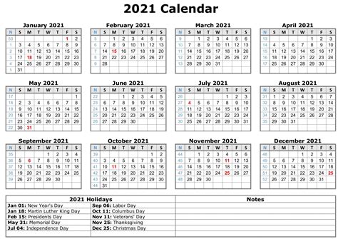 Free Printable 2021 Monthly Calendar With Us Holidays 2022 Printable
