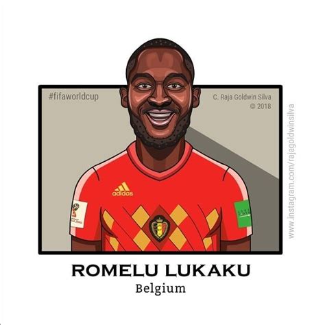 Romelu Lukaku Caricature Romelu Lukaku Football Illustration