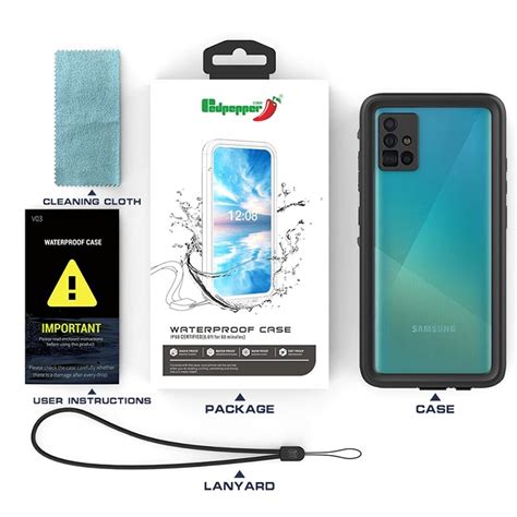 Redpepper Ip68 Samsung Galaxy A51 Waterproof Case Black