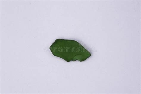 Sea Glass Pieces Of Sea Glass Isolated On White Background Green Pieces Of Glass Polished By