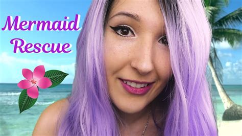 asmr mermaid rescue ~ personal attention ear blowing scalp massage on a tropical island