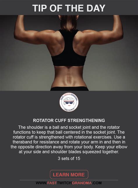 Tip Of The Day Foreverfitscience Tips Rotator Cuff Strengthening