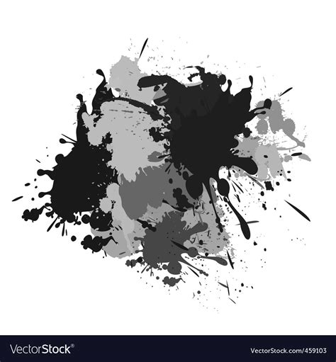 Splash Black White And Grey Royalty Free Vector Image