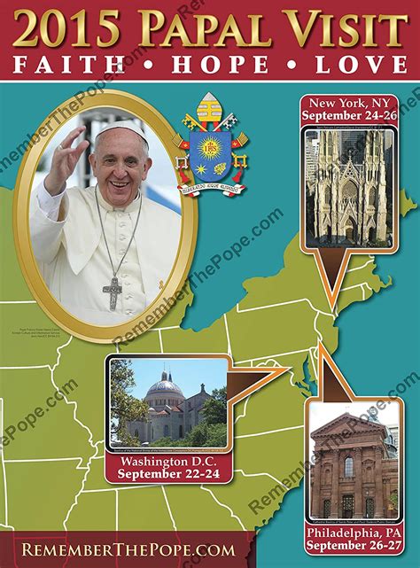 The Original 2015 Papal Visit Commemorative 17x23 Poster