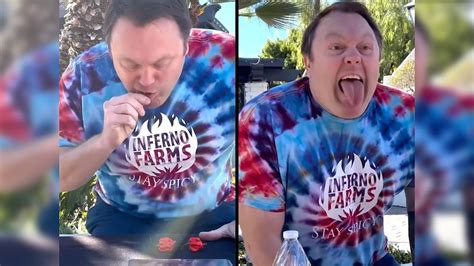 it doesn t get pepper than this man eats world s hottest chilli carolina reaper breaks
