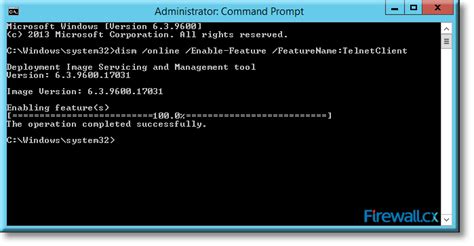 How To Install Enable Telnet Client For Windows Server 2012 Via GUI