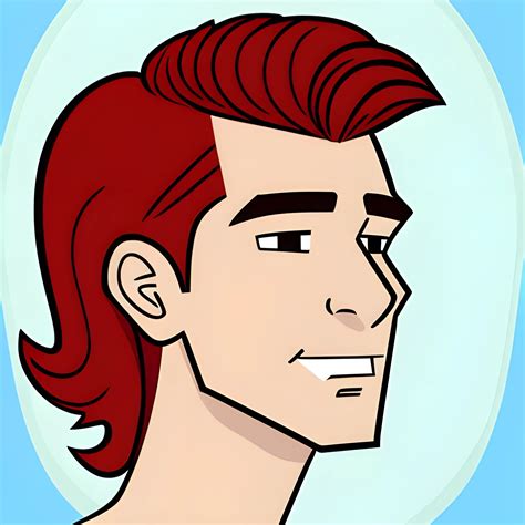 Attractive Redhead Male Cleanshaven Cartoon Arthubai