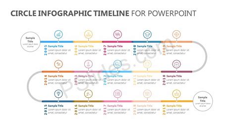 Circle Infographic Timeline For Powerpoint Pslides