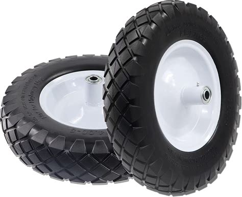 Iococee 16” Flat Free Solid Wheelbarrow Wheels 480400 8