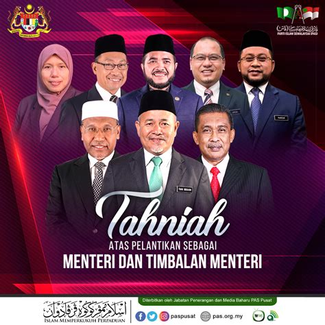 Pas Terus Berkhidmat Menteri Timbalan Menteri Berita Parti Islam Se Malaysia Pas