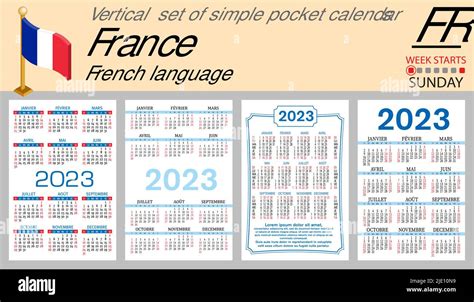Calendrier Français 2023 Banque De Photographies Et Dimages à Haute