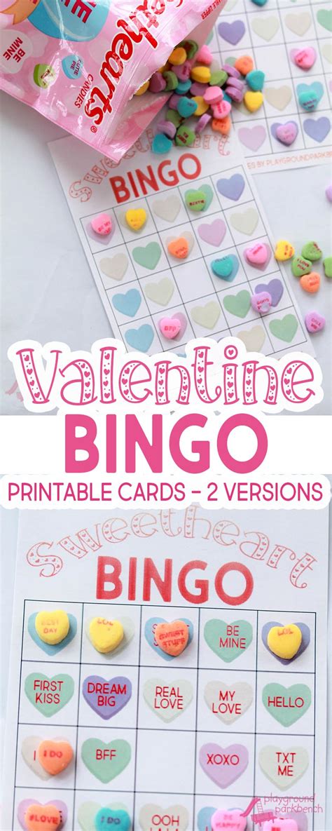 Conversation Hearts Valentine Bingo