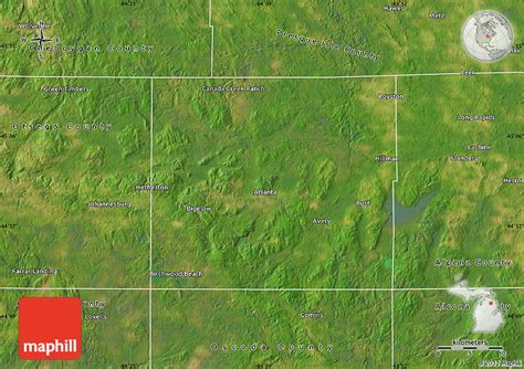 Satellite Map Of Montmorency County