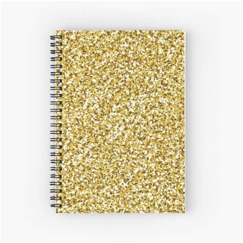 Gold Glitter Spiral Notebook By Emmmcc Gold Glitter Notebook Glitter