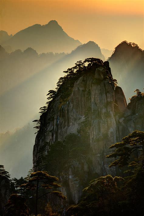 Sunset Huangshan Mountain By Eggers Photography