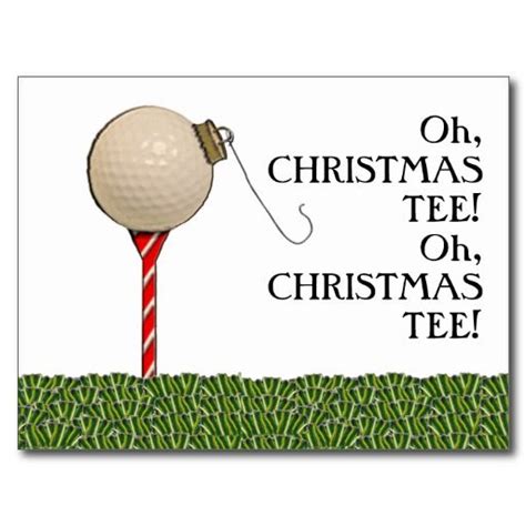 Golf Christmas Postcard From Christmas Golf Golf Birthday