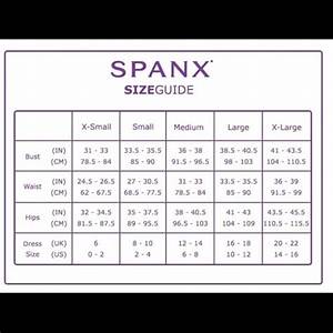 Spanx Shapewear Size Chart