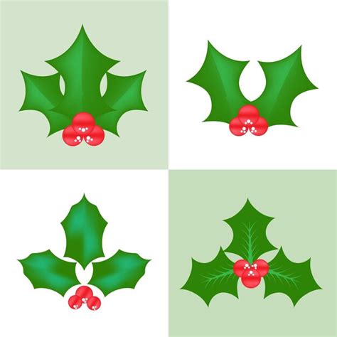 Premium Vector Christmas Mistletoe Elements Set