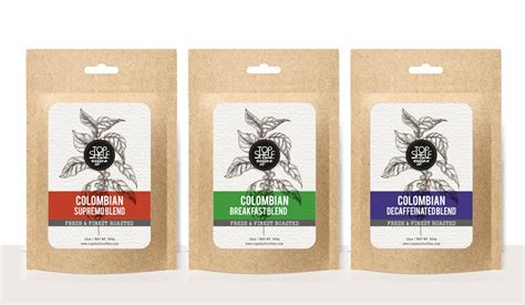 Bold Masculine Manufacturer Label Design For Top Shelf Coffee By