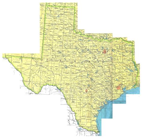 Administrative Map Of Texas State Texas State Usa Maps Of The Usa