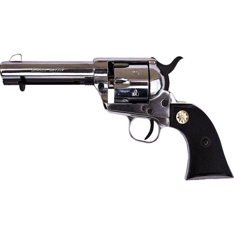 Old West M1873 9mm Nickel Finish Fast Draw Blank Firing Revolver