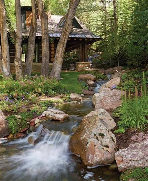 Cabin By A Stream With Images Colorado Mountain Homes Forest House