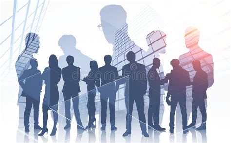 Business Team And Managers Skyscrapers Stock Illustration