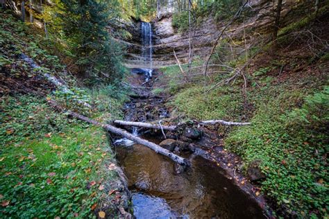 Hiking Trail To Munising Falls Waterfall In Pictured Rocks National