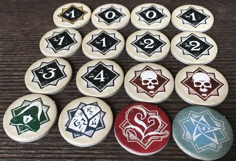 Double Sided For Arkham Horror Lcg 5 X Doomclue Tokens Games And Puzzles