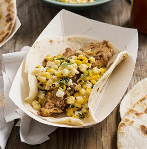 Fried Chicken Taco With Corn Elote Recipe Healthy Recipe