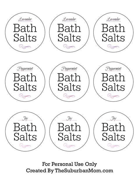 How To Make Lavender Bath Salts Printable Gift Tag Bath Salts