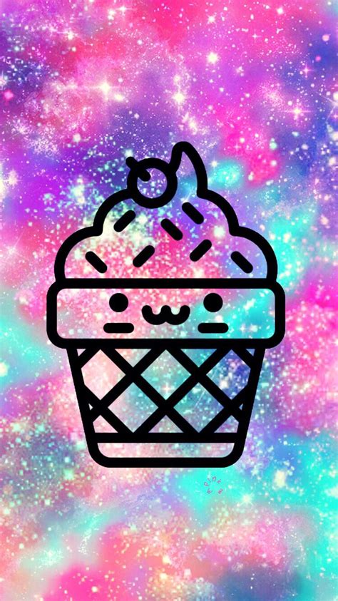 Cute Kawaii Icecream Wallpaper Papel De Parede De Unicórnio Papel De
