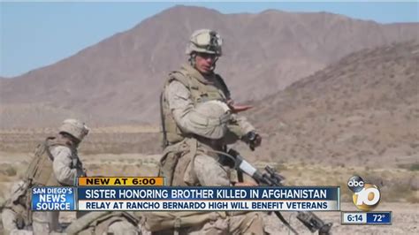 sister honors brother killed in afghanistan youtube