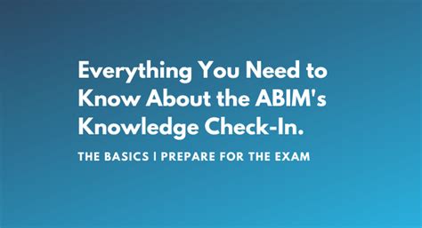 Everything You Need To Know About Abims Knowledge Check In