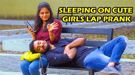 Sleeping On Cute Girls Lap Prank Kovai Kusumbu Kovai 360 YouTube