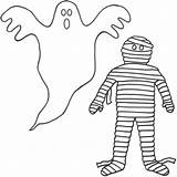 Ghost Pages Coloring Halloween Ghosts Mummy Printable Kids Print Ghostbusters Color Pittsburgh Penguins Cute Clipart Simple Ghouls Clip Bat Witch sketch template