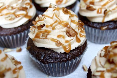 Chocolate Turtle Cupcakes With Caramel Buttercream Frosting Recipe