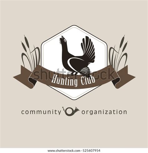 Vector Hunt Club Logo Black Grouse Shutterstock