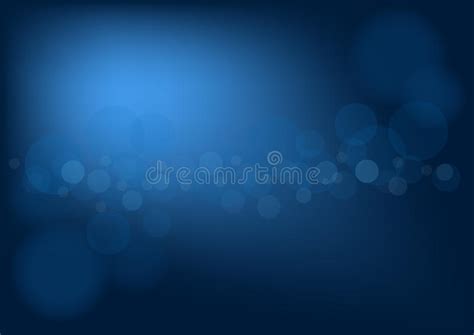 Abstract Dark Blue Background With Bokeh Effect Stock Illustration