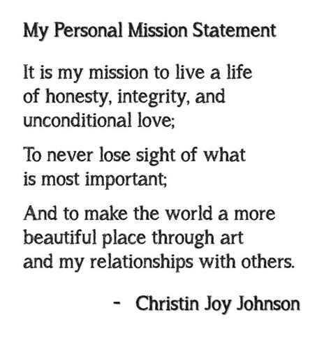 Additionally, a mission statement will help guide your professional decisions to ensure your career path aligns with your personal goals. Pin on My Life