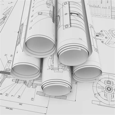 Roll And Flat Technical Drawings Stock Photo By ©gearstd 60768031
