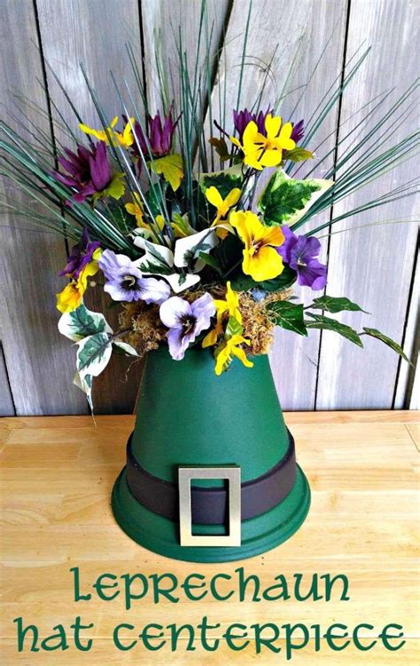 Leprechaun and st patrick's day small decorations for potted. Leprechaun Hat Centerpiece - Easy DIY Table Decoration ...
