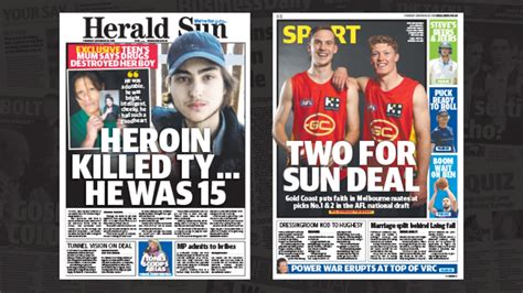 herald sun front page news herald sun