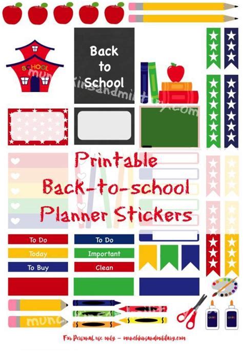 school printable planner stickers scrap booking