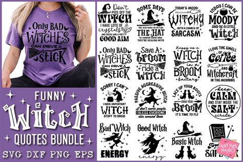 Funny Witch Quotes Bundle Halloween Svg Bundle Witch Sayings For