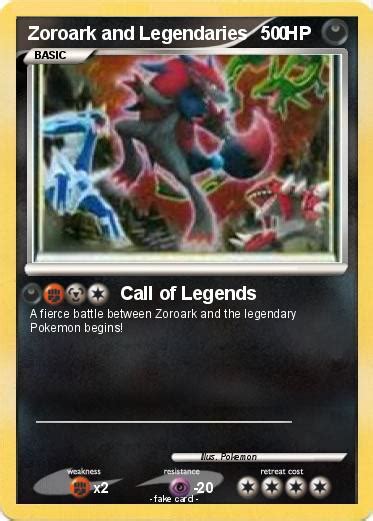 Pokémon Zoroark And Legendaries Call Of Legends My Pokemon Card