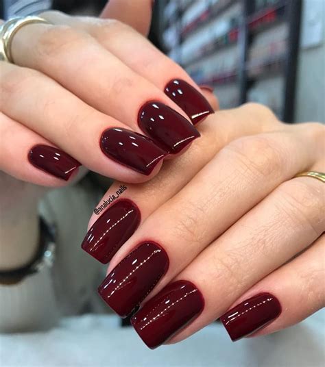Maroon Acrylic Nails Designs Template