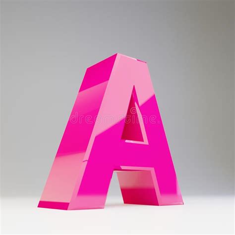 Giant 3d Letter X Uppercase Rendered Glossy Pink Font Isolated On