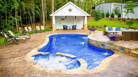 The Brilliant Freeform Fiberglass Swimming Pool With Spa Imagine Pools